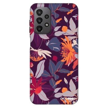 Szilikon tok erre a típusra Samsung Galaxy A23 A235F 4G - Purple Leaf