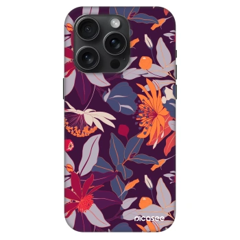 Szilikon tok erre a típusra Apple iPhone 15 Pro - Purple Leaf