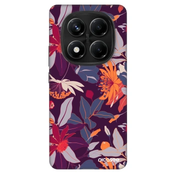 Szilikon tok erre a típusra Xiaomi Redmi Note 14 Pro 4G - Purple Leaf