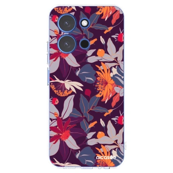 Picasee átlátszó szilikon tok az alábbi mobiltelefonokra Xiaomi Redmi 15C 4G - Purple Leaf