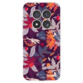 Picasee átlátszó szilikon tok az alábbi mobiltelefonokra Xiaomi Redmi Note 15 Pro 4G - Purple Leaf