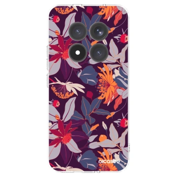 Picasee átlátszó szilikon tok az alábbi mobiltelefonokra Xiaomi Redmi Note 15 Pro+ - Purple Leaf