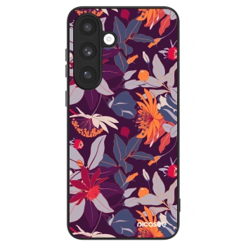 Szilikon tok erre a típusra Samsung Galaxy S25 FE 5G - Purple Leaf