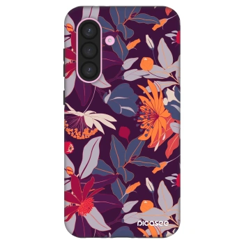 Szilikon tok erre a típusra Samsung Galaxy A56 5G A566B - Purple Leaf