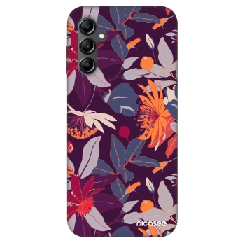 Szilikon tok erre a típusra Samsung Galaxy A16 4G - Purple Leaf