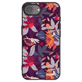 Picasee fekete szilikon tok az alábbi mobiltelefonokra Apple iPhone 17e - Purple Leaf