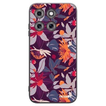 Picasee fekete szilikon tok az alábbi mobiltelefonokra Motorola Moto G77 - Purple Leaf