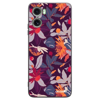 Picasee fekete szilikon tok az alábbi mobiltelefonokra Motorola Moto G06 - Purple Leaf