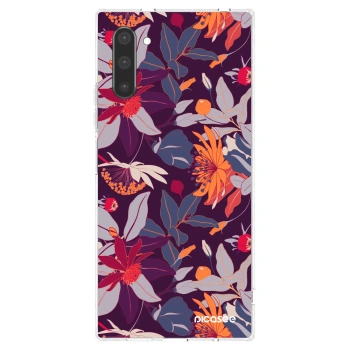 Picasee átlátszó szilikon tok az alábbi mobiltelefonokra Samsung Galaxy Note 10 N970F - Purple Leaf