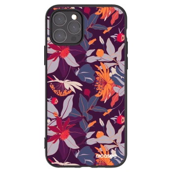 Picasee fekete szilikon tok az alábbi mobiltelefonokra Apple iPhone 11 Pro - Purple Leaf