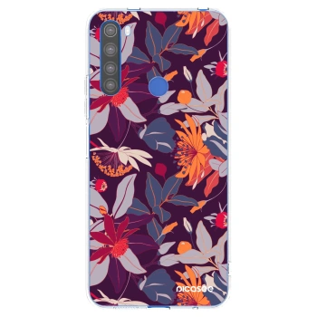 Picasee átlátszó szilikon tok az alábbi mobiltelefonokra Xiaomi Redmi Note 8T - Purple Leaf