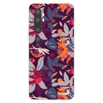 Picasee átlátszó szilikon tok az alábbi mobiltelefonokra Xiaomi Mi Note 10 (Pro) - Purple Leaf