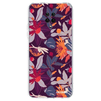 Picasee átlátszó szilikon tok az alábbi mobiltelefonokra Xiaomi Redmi Note 9 Pro - Purple Leaf