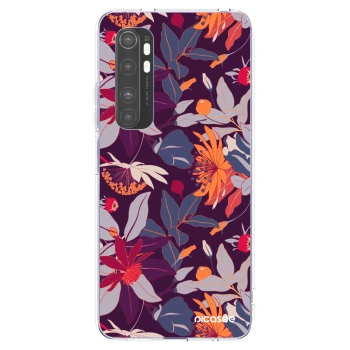 Picasee átlátszó szilikon tok az alábbi mobiltelefonokra Xiaomi Mi Note 10 Lite - Purple Leaf