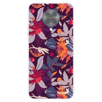 Picasee átlátszó szilikon tok az alábbi mobiltelefonokra Xiaomi Poco F2 Pro - Purple Leaf