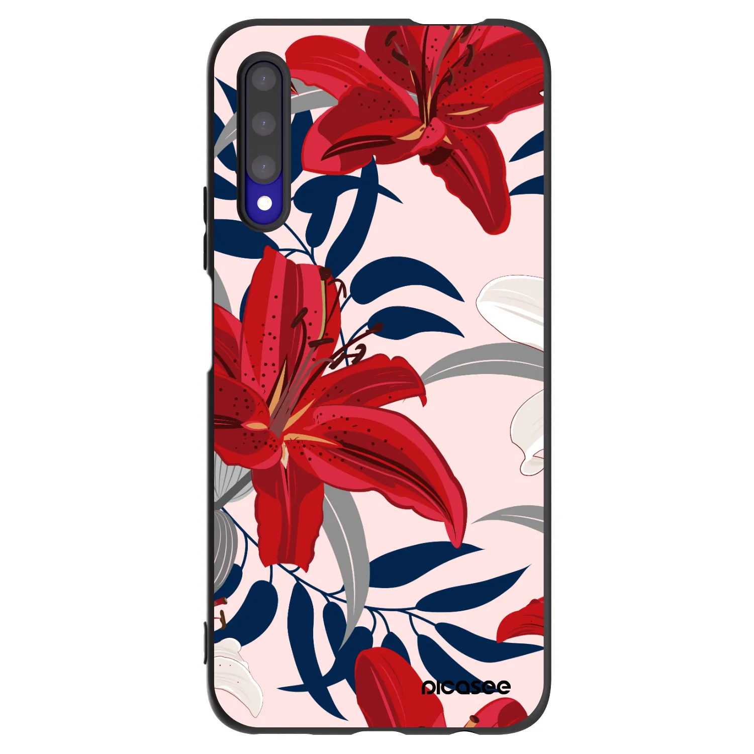 Picasee fekete szilikon tok az alábbi mobiltelefonokra Honor 9X Pro - Red Lily
