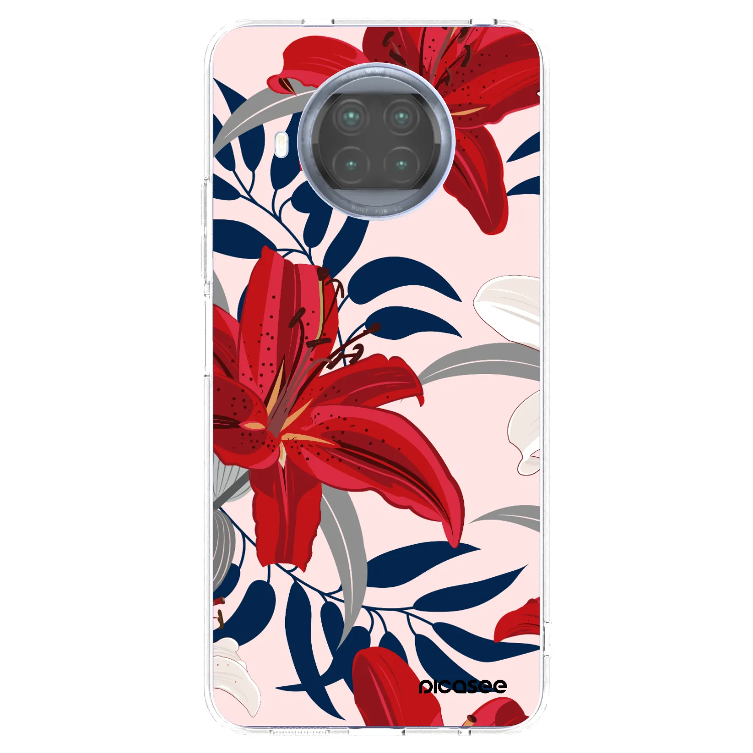 Picasee átlátszó szilikon tok az alábbi mobiltelefonokra Xiaomi Mi 10T Lite - Red Lily