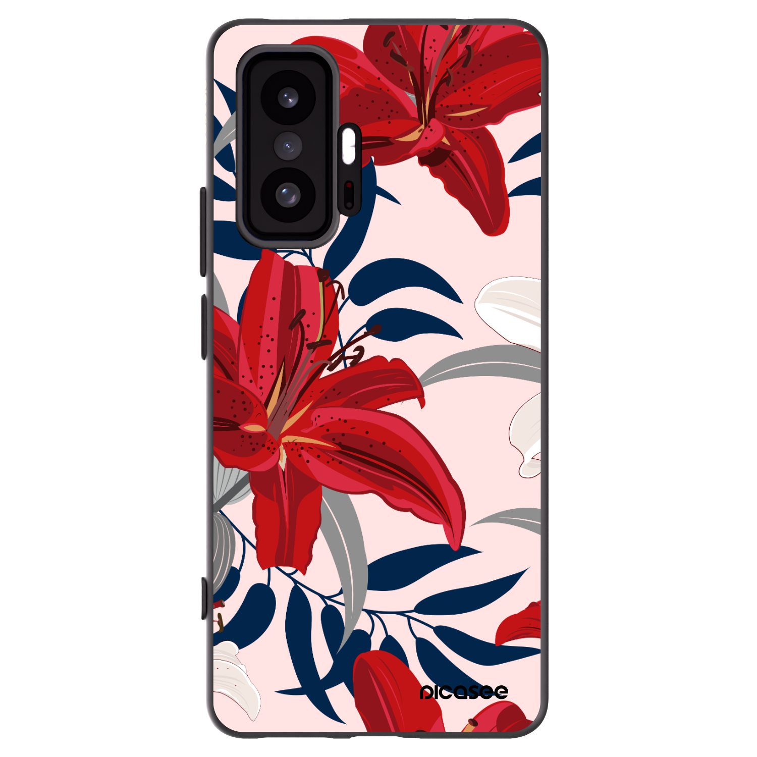 Picasee fekete szilikon tok az alábbi mobiltelefonokra Xiaomi 11T - Red Lily
