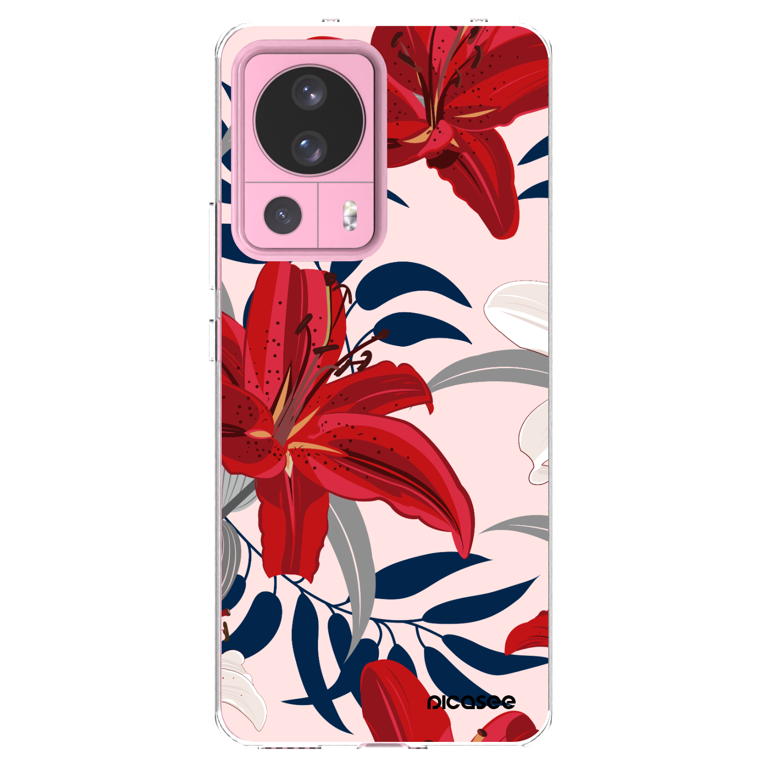Picasee átlátszó szilikon tok az alábbi mobiltelefonokra Xiaomi 13 Lite - Red Lily