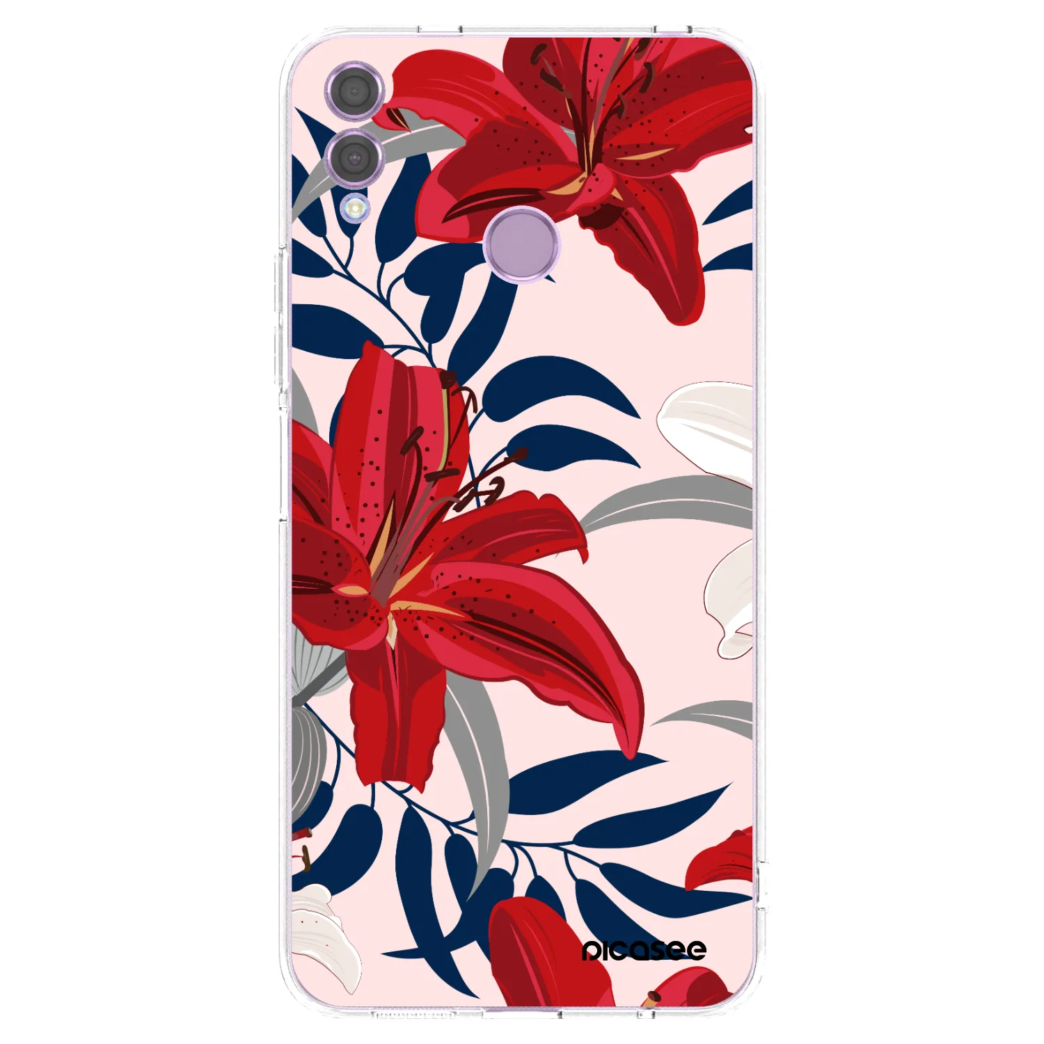 Picasee átlátszó szilikon tok az alábbi mobiltelefonokra Honor 8X - Red Lily