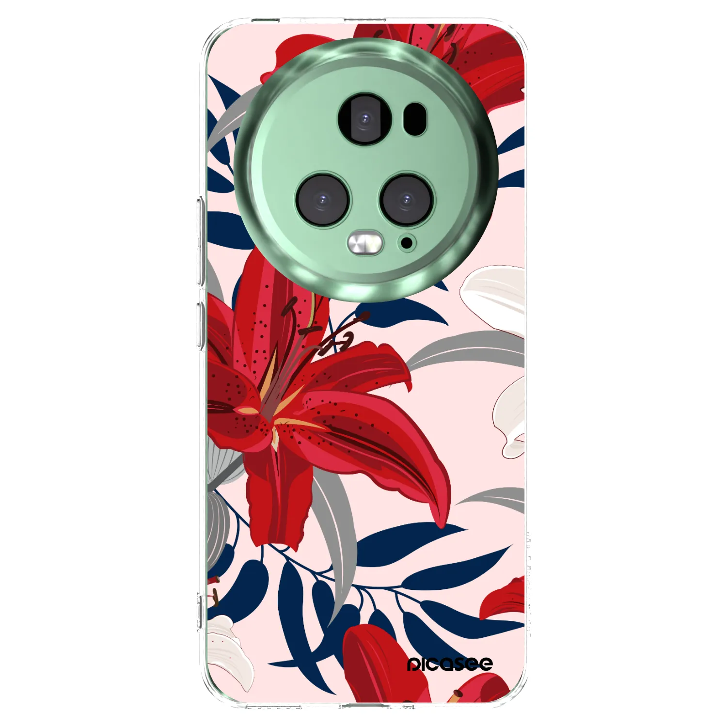 Picasee átlátszó szilikon tok az alábbi mobiltelefonokra Honor Magic5 Pro - Red Lily