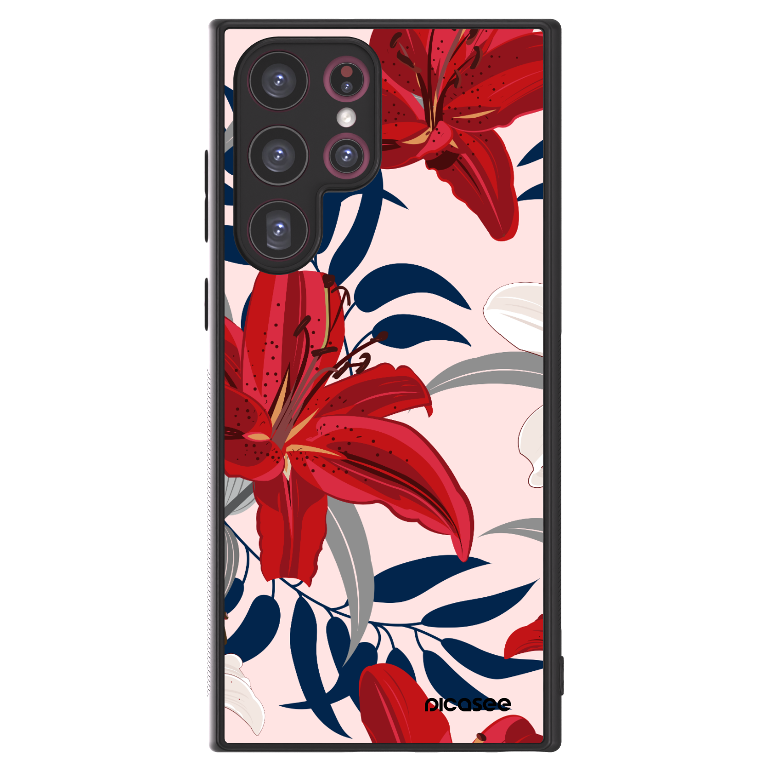 Picasee ULTIMATE CASE PowerShare Samsung Galaxy S22 Ultra 5G - készülékre - Red Lily