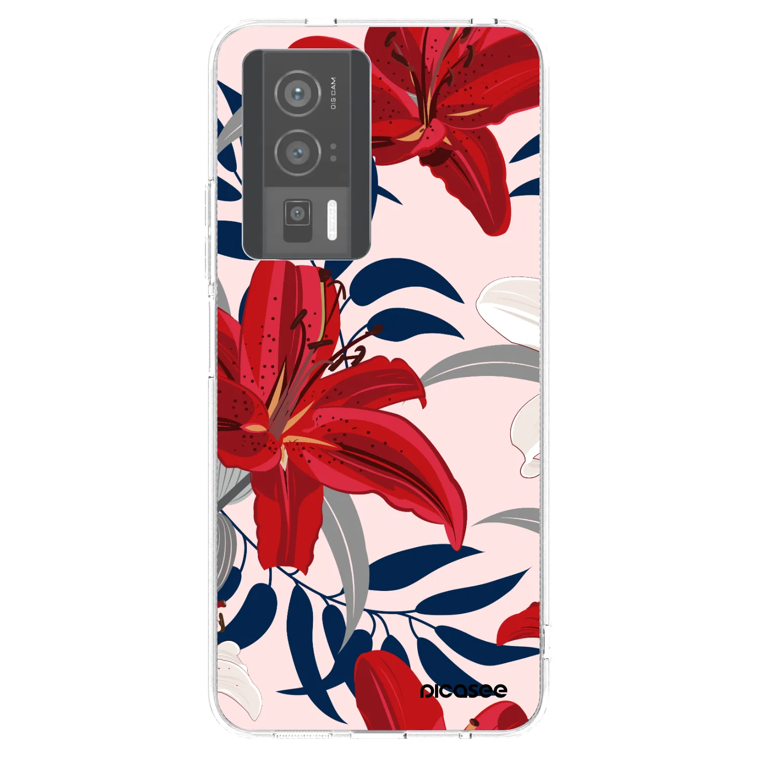 Picasee átlátszó szilikon tok az alábbi mobiltelefonokra Xiaomi Poco F5 Pro 5G - Red Lily