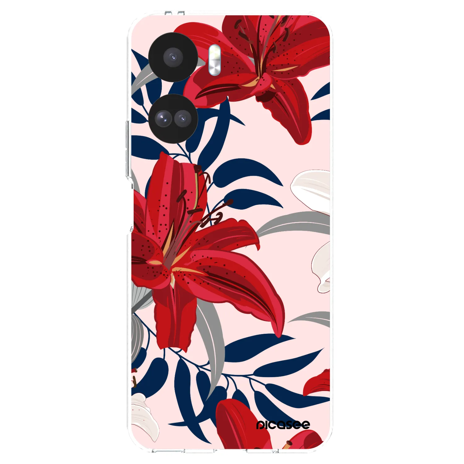 Picasee átlátszó szilikon tok az alábbi mobiltelefonokra Honor 90 Lite 5G - Red Lily
