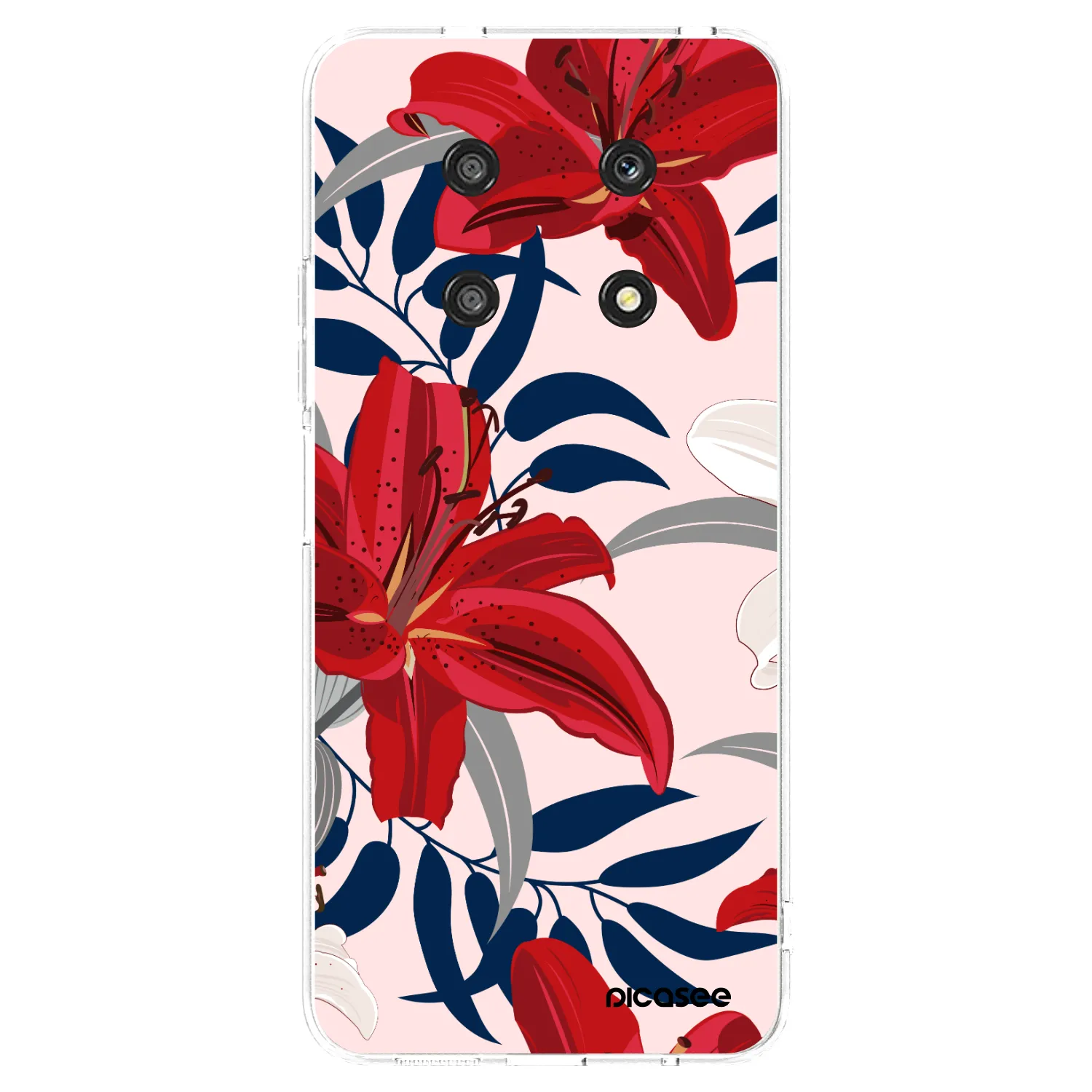 Picasee átlátszó szilikon tok az alábbi mobiltelefonokra Honor Magic4 Lite 5G - Red Lily