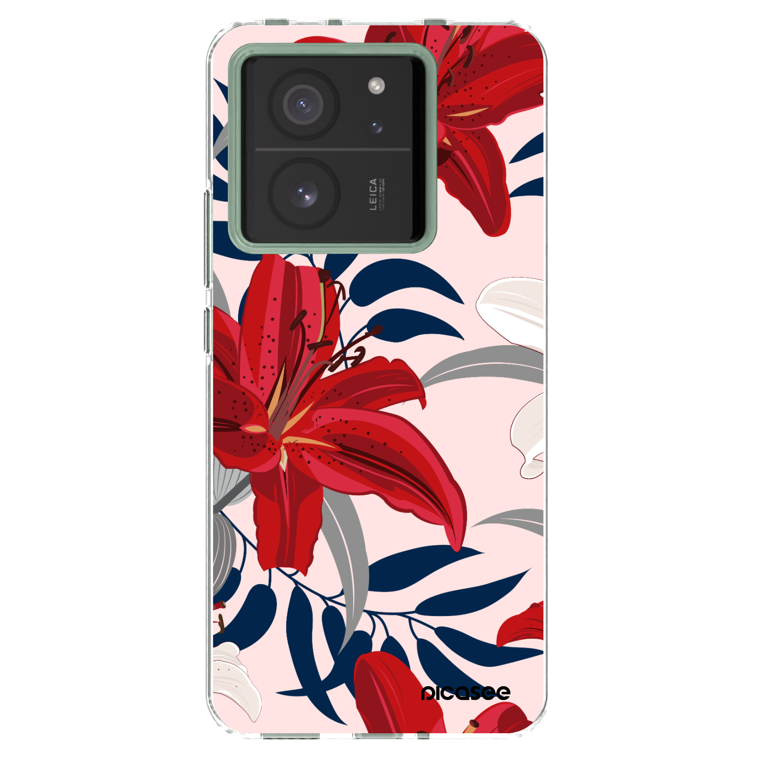 Picasee átlátszó szilikon tok az alábbi mobiltelefonokra Xiaomi 13T - Red Lily