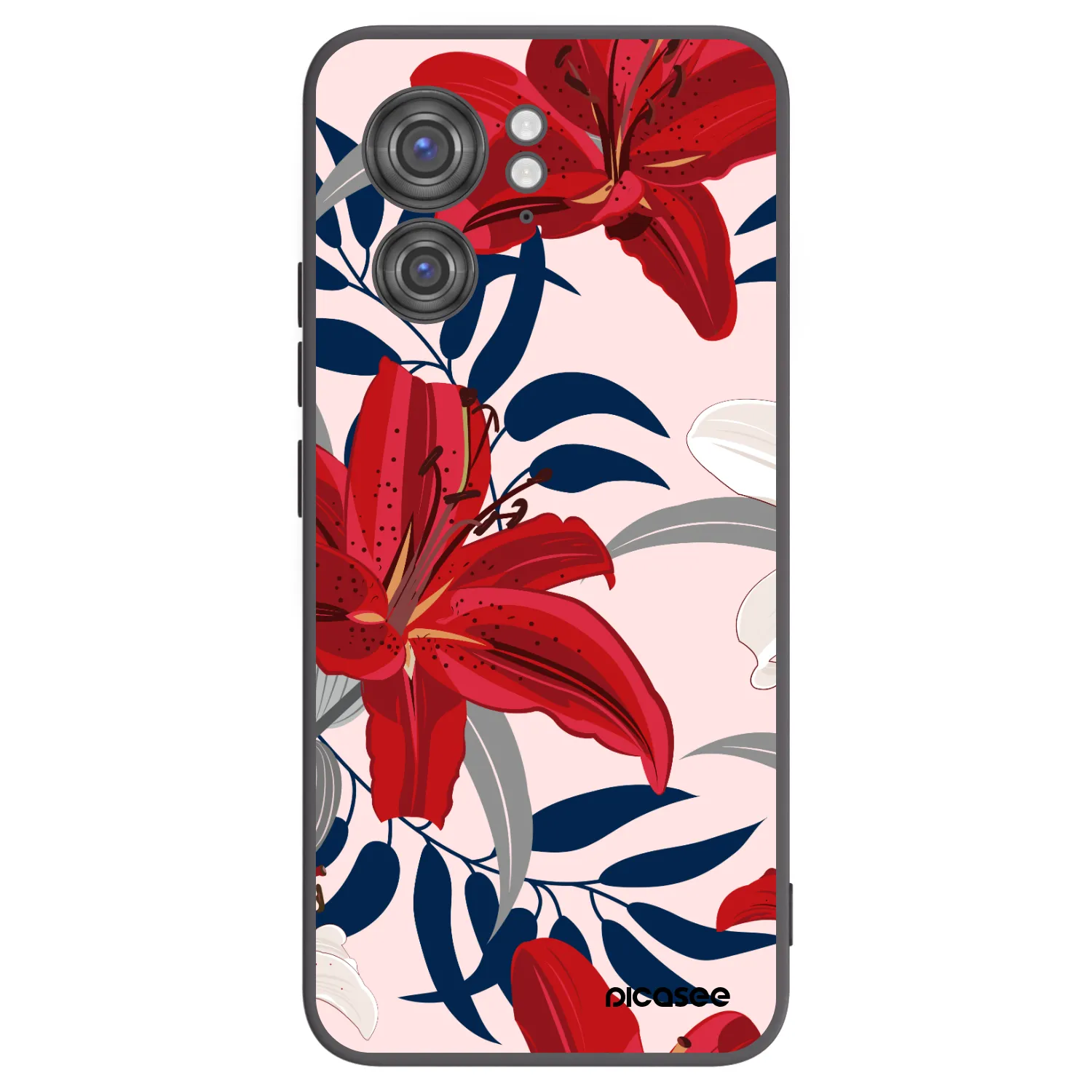 Picasee fekete szilikon tok az alábbi mobiltelefonokra Motorola Edge 40 - Red Lily
