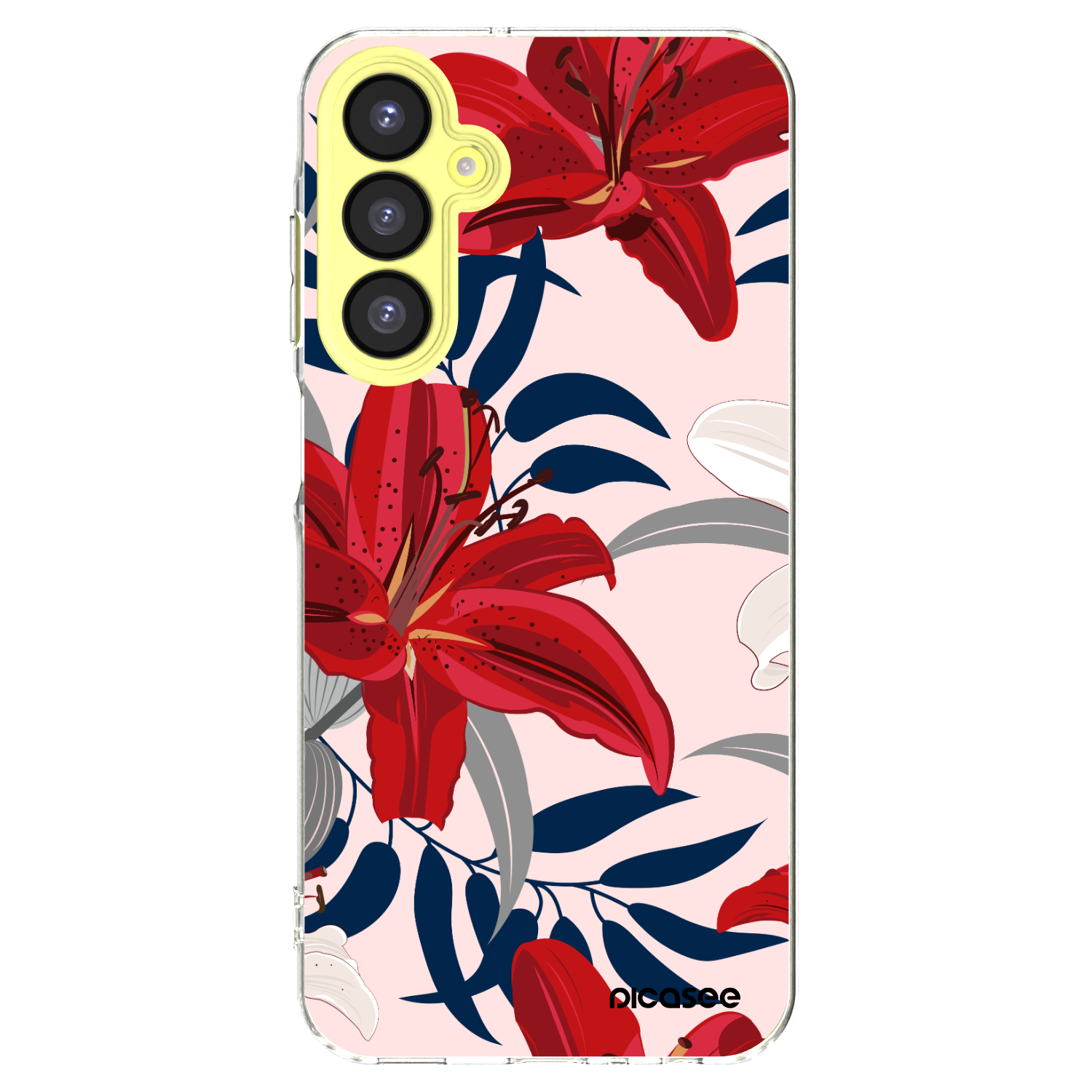 Picasee átlátszó szilikon tok az alábbi mobiltelefonokra Samsung Galaxy A25 A256B 5G - Red Lily
