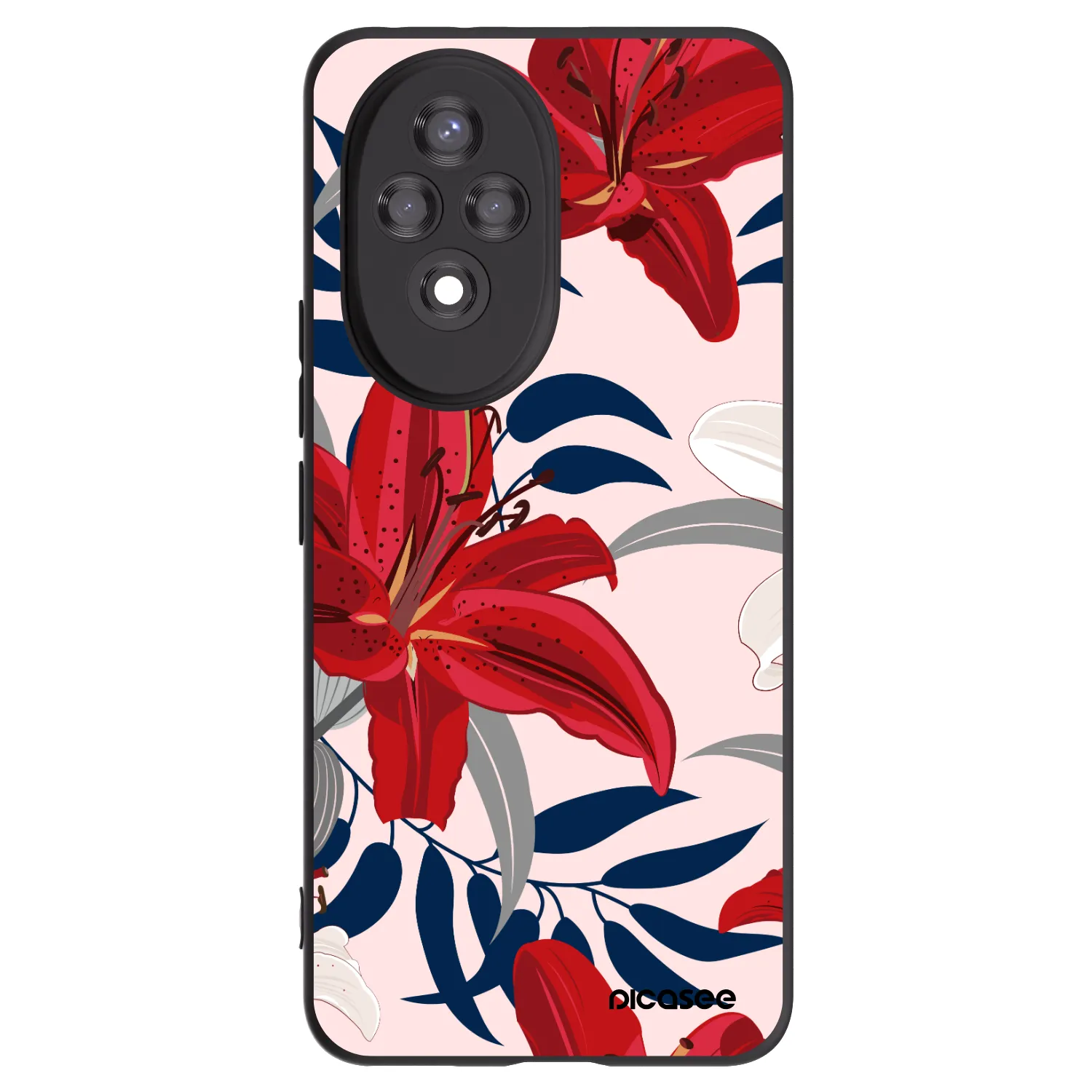 Picasee fekete szilikon tok az alábbi mobiltelefonokra Honor 200 Pro 5G - Red Lily