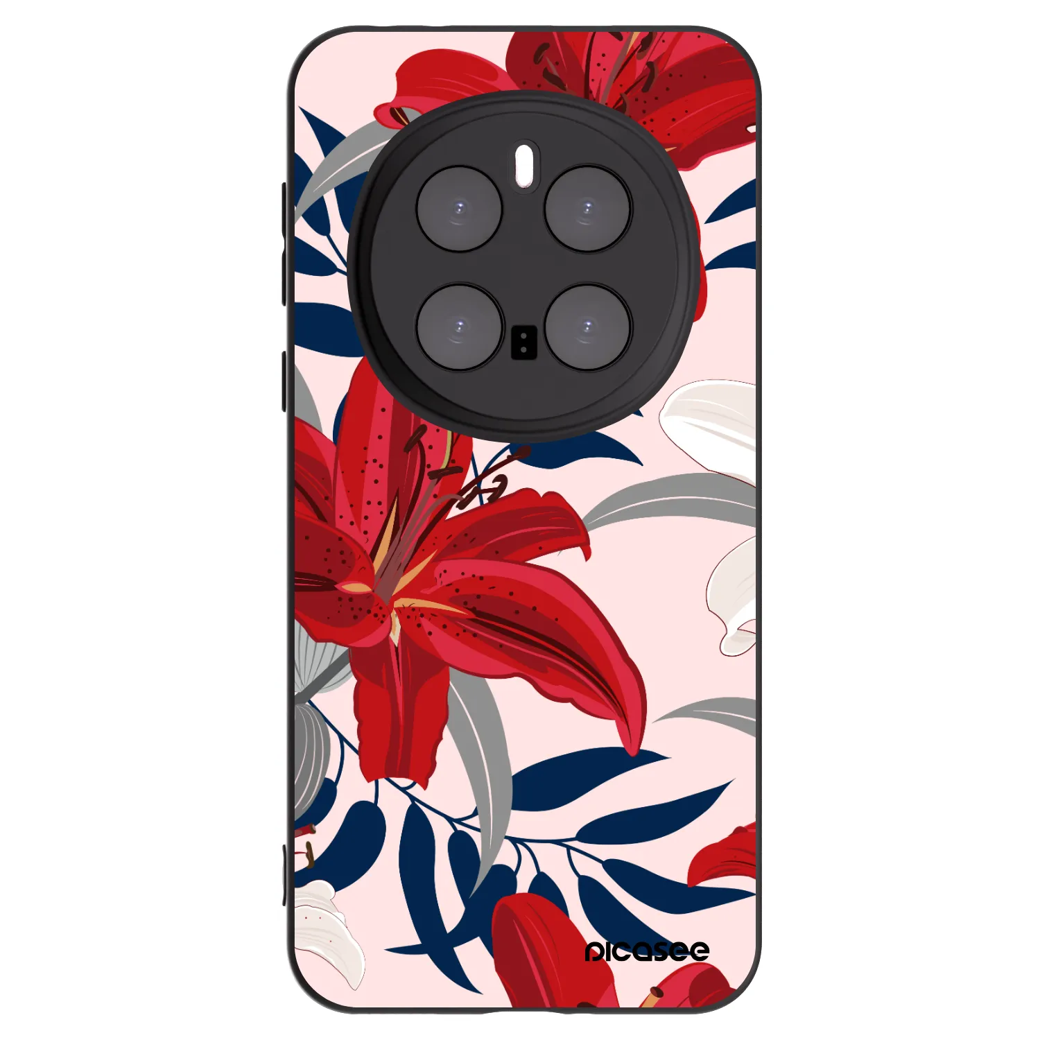 Picasee fekete szilikon tok az alábbi mobiltelefonokra Honor Magic7 Pro 5G - Red Lily