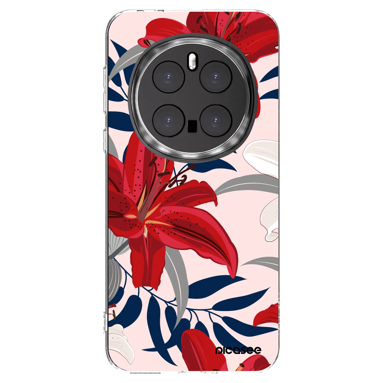 Picasee átlátszó szilikon tok az alábbi mobiltelefonokra Honor Magic7 Pro 5G - Red Lily