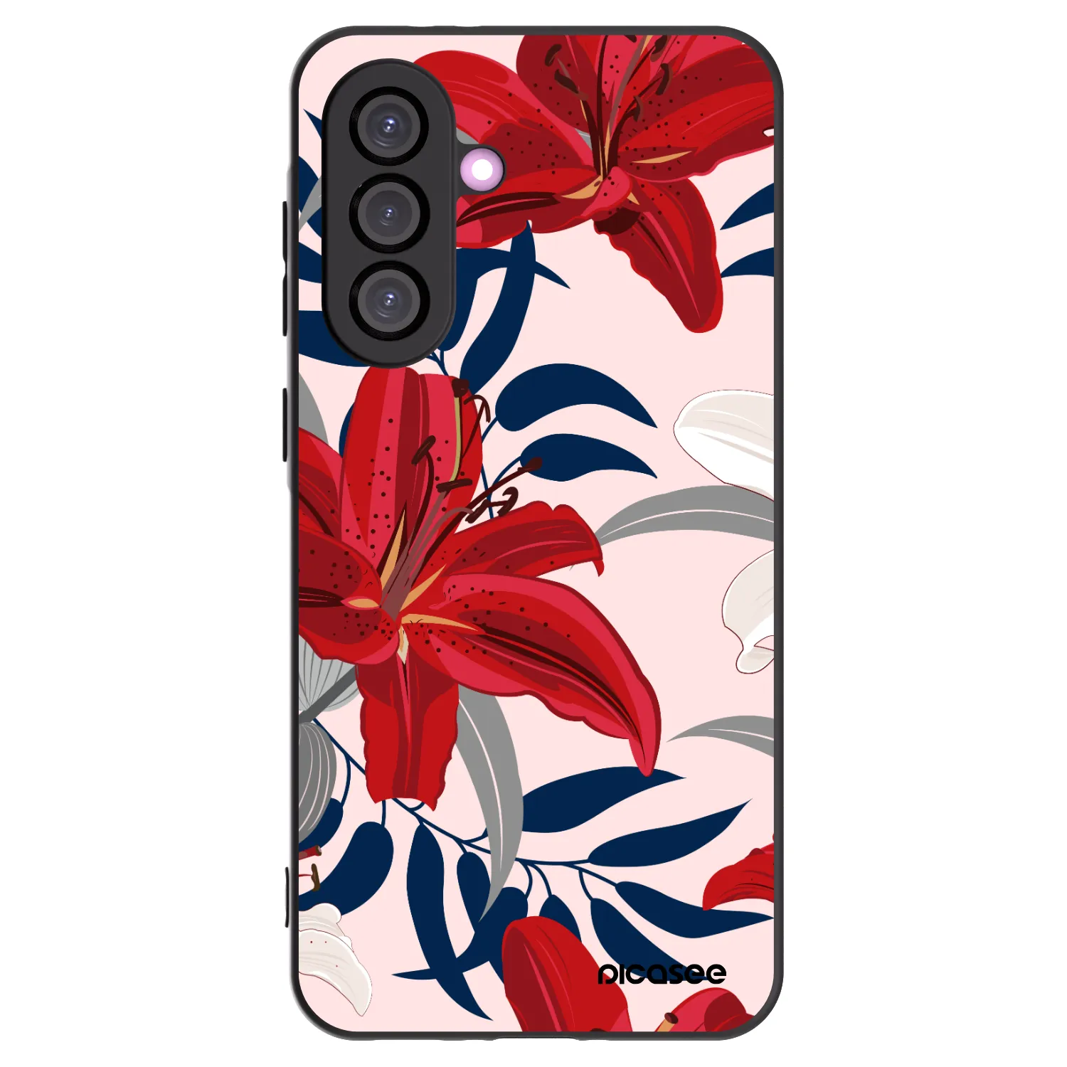 Picasee fekete szilikon tok az alábbi mobiltelefonokra Samsung Galaxy A56 5G A566B - Red Lily
