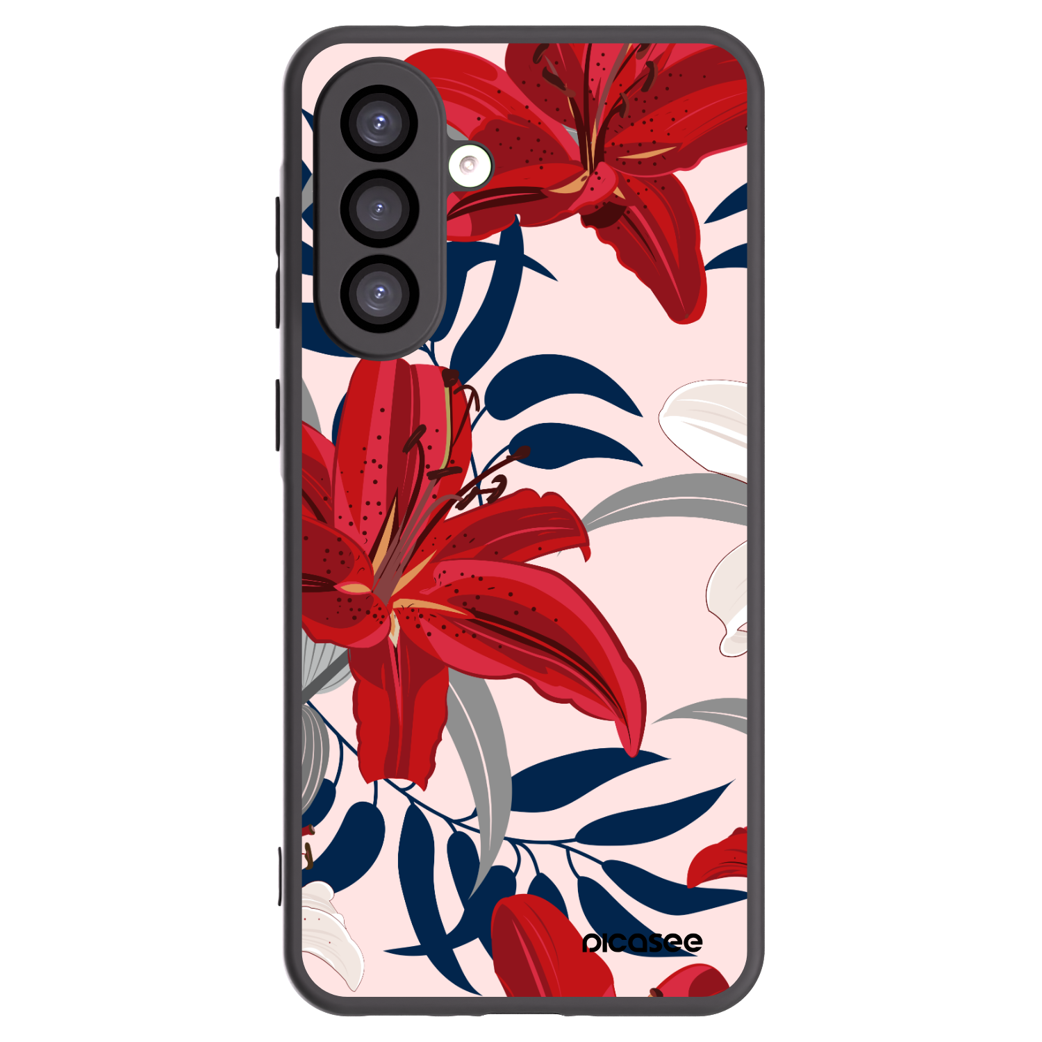 Picasee fekete szilikon tok az alábbi mobiltelefonokra Samsung Galaxy A26 5G A266B - Red Lily