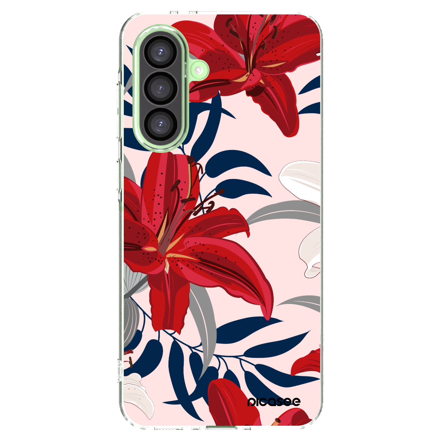 Picasee átlátszó szilikon tok az alábbi mobiltelefonokra Samsung Galaxy A26 5G A266B - Red Lily