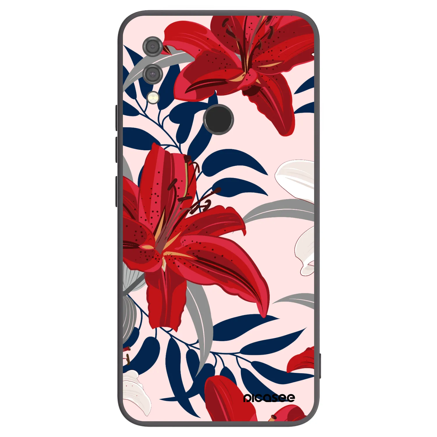 Picasee fekete szilikon tok az alábbi mobiltelefonokra Xiaomi Redmi Note 7 - Red Lily