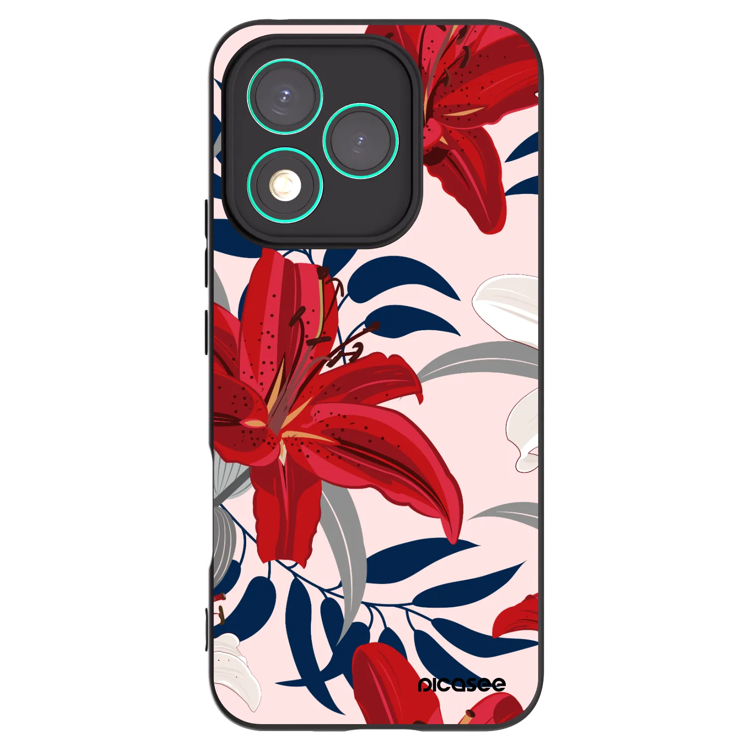 Picasee fekete szilikon tok az alábbi mobiltelefonokra Honor 400 Lite 5G - Red Lily