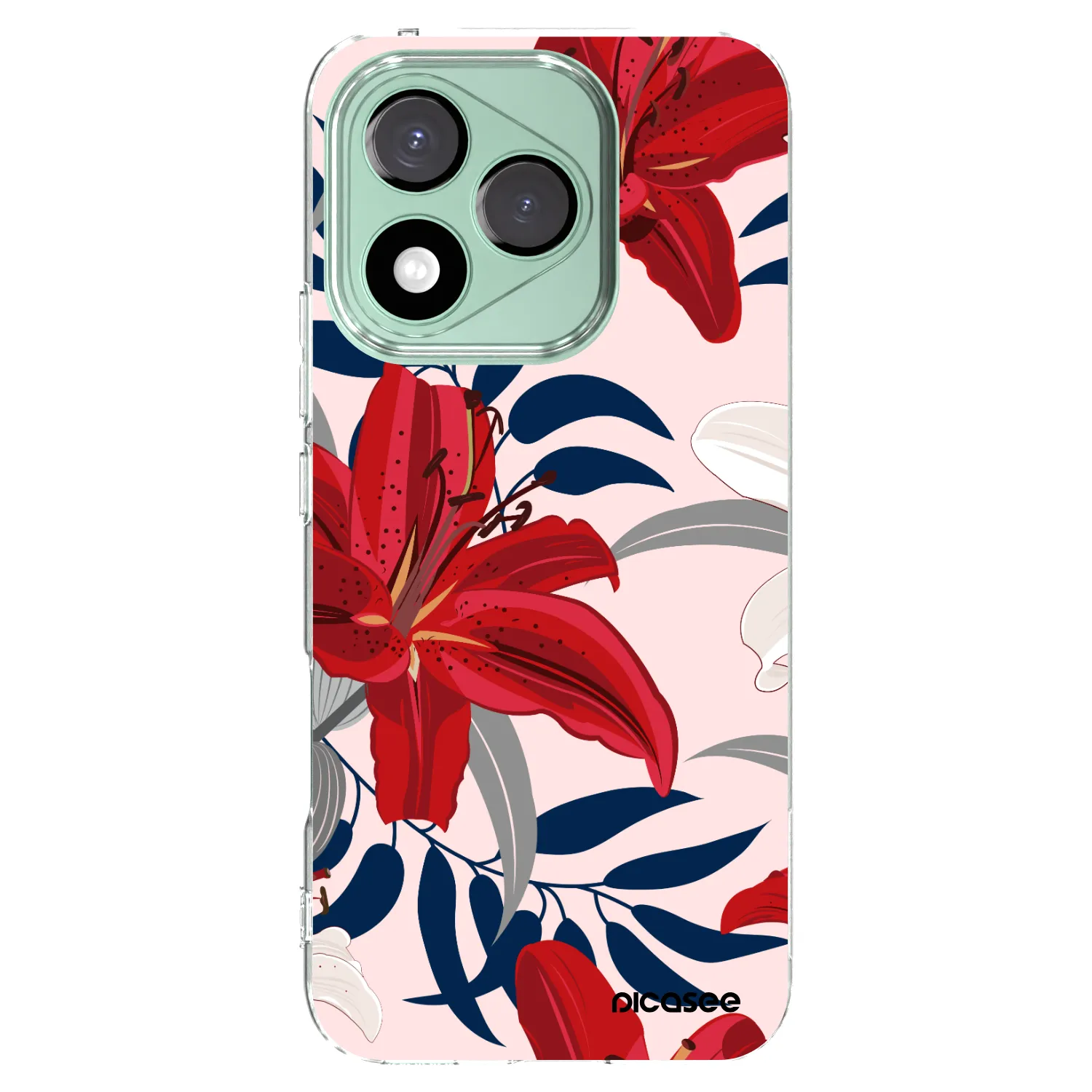 Picasee átlátszó szilikon tok az alábbi mobiltelefonokra Honor 400 Lite 5G - Red Lily