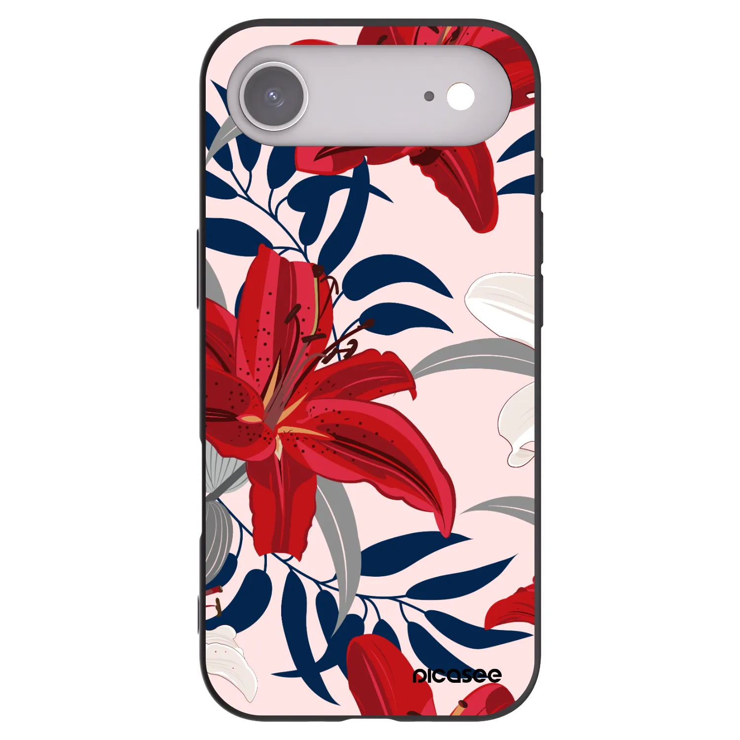 Picasee fekete szilikon tok az alábbi mobiltelefonokra Apple iPhone Air - Red Lily