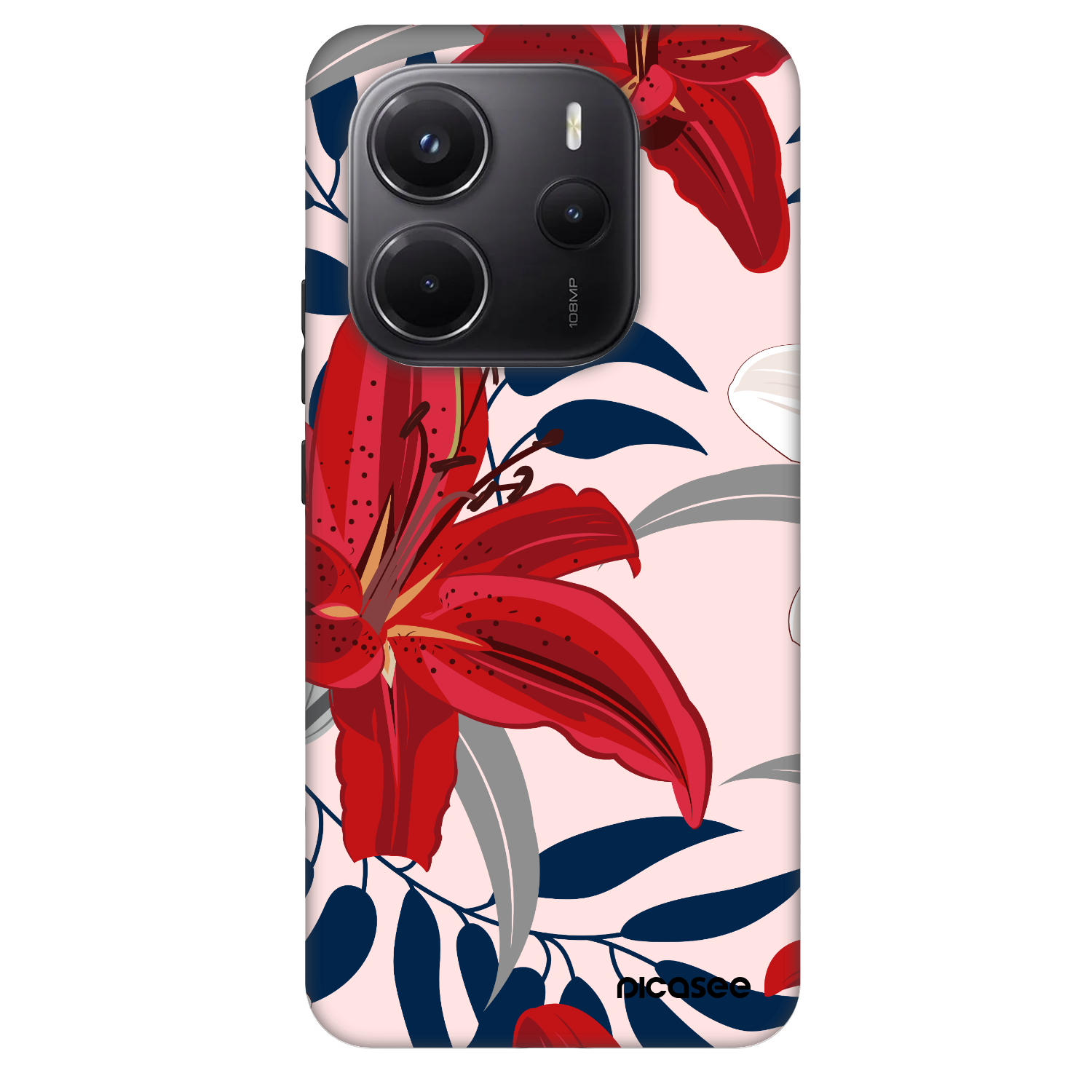 Picasee Fashion Case Xiaomi Redmi Note 14 5G - Red Lily