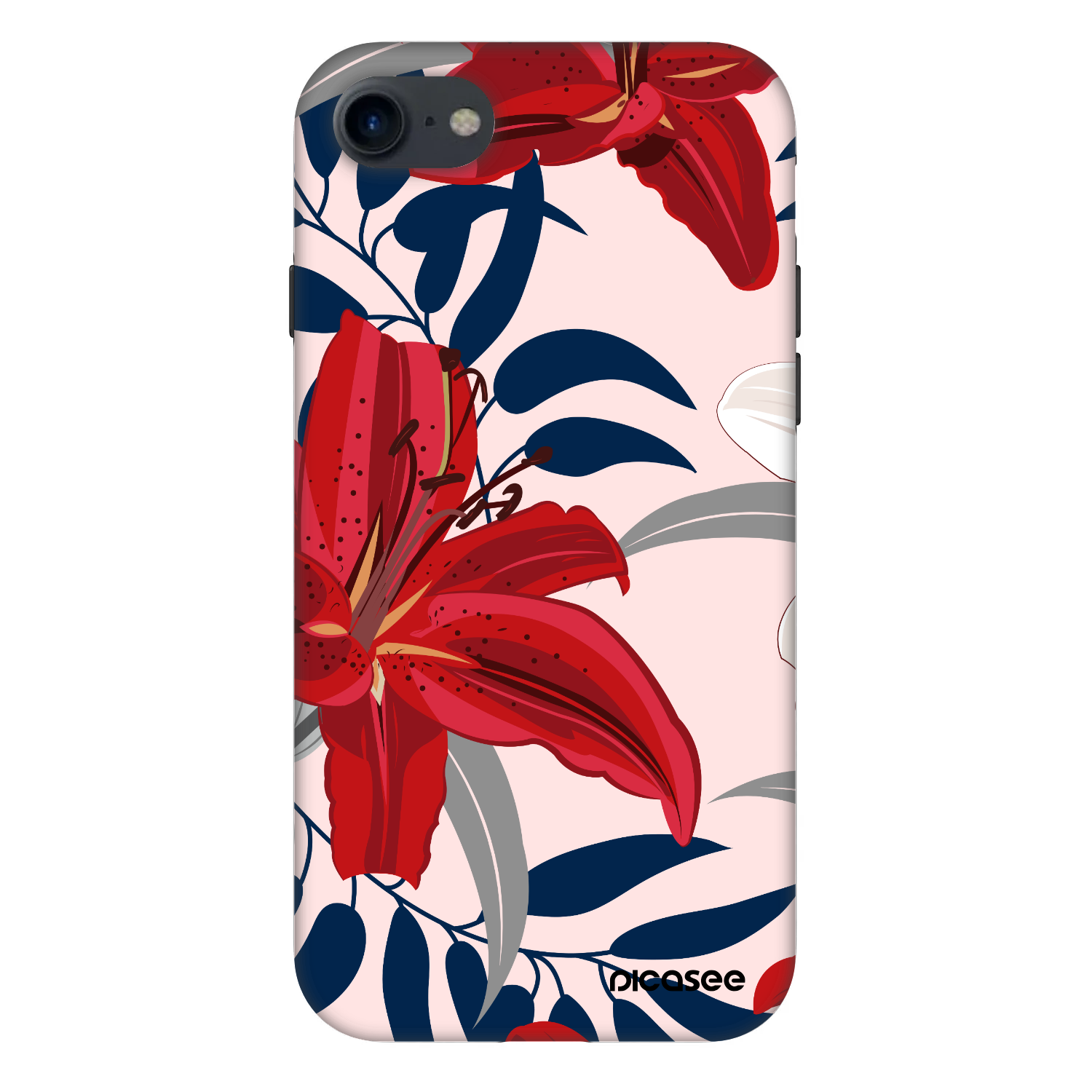Picasee Fashion Case Apple iPhone SE 2020 - Red Lily
