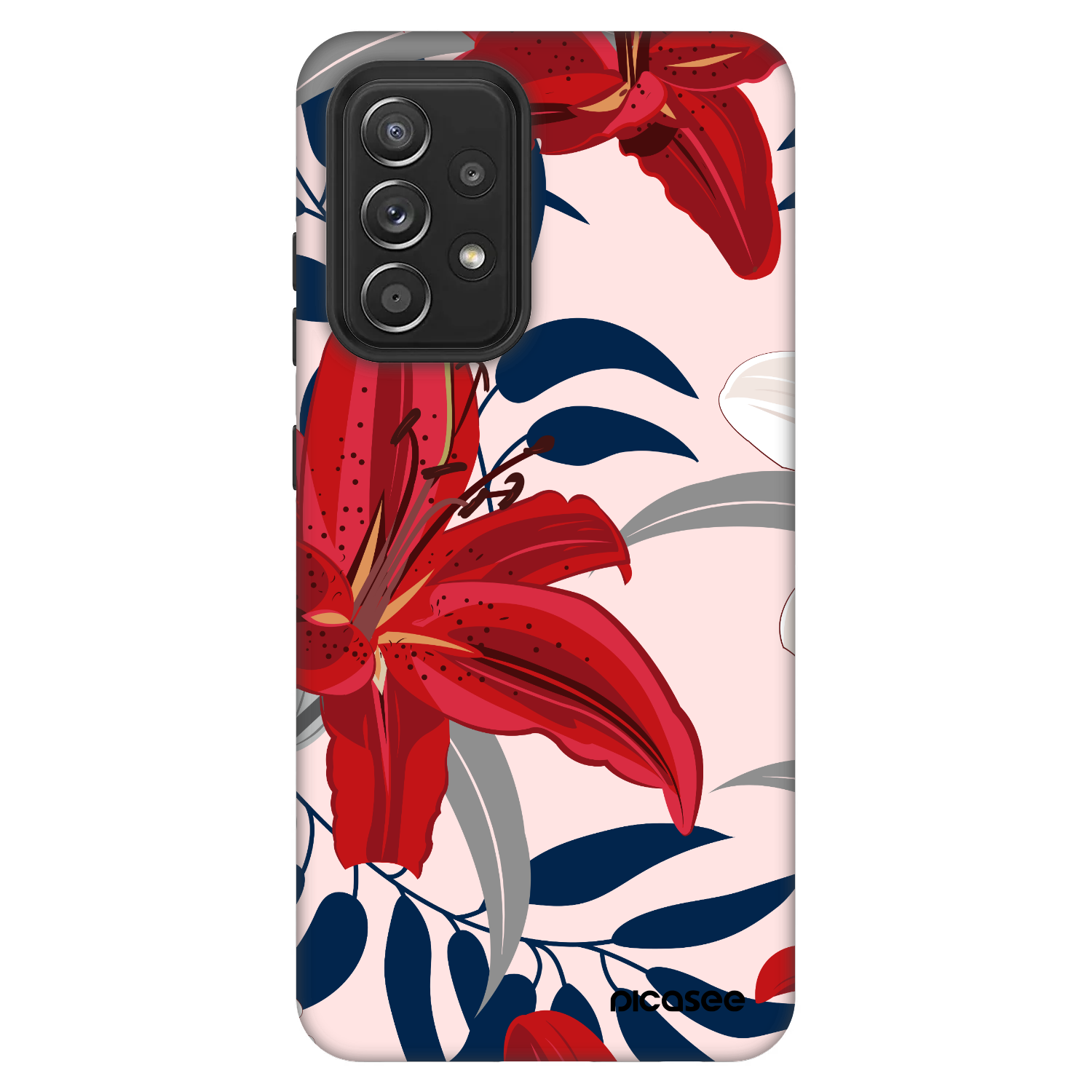 Picasee Fashion Case Samsung Galaxy A52s 5G A528B - Red Lily