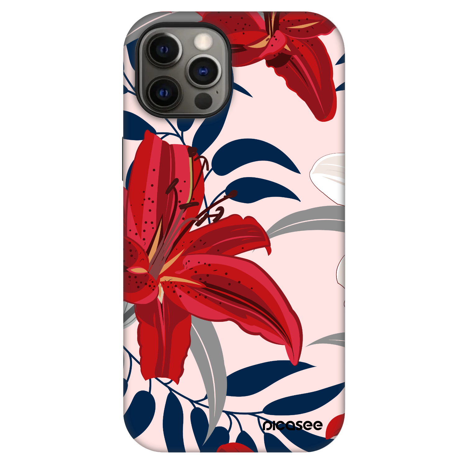 Picasee Fashion Case MagSafe Apple iPhone 12 Pro - Red Lily