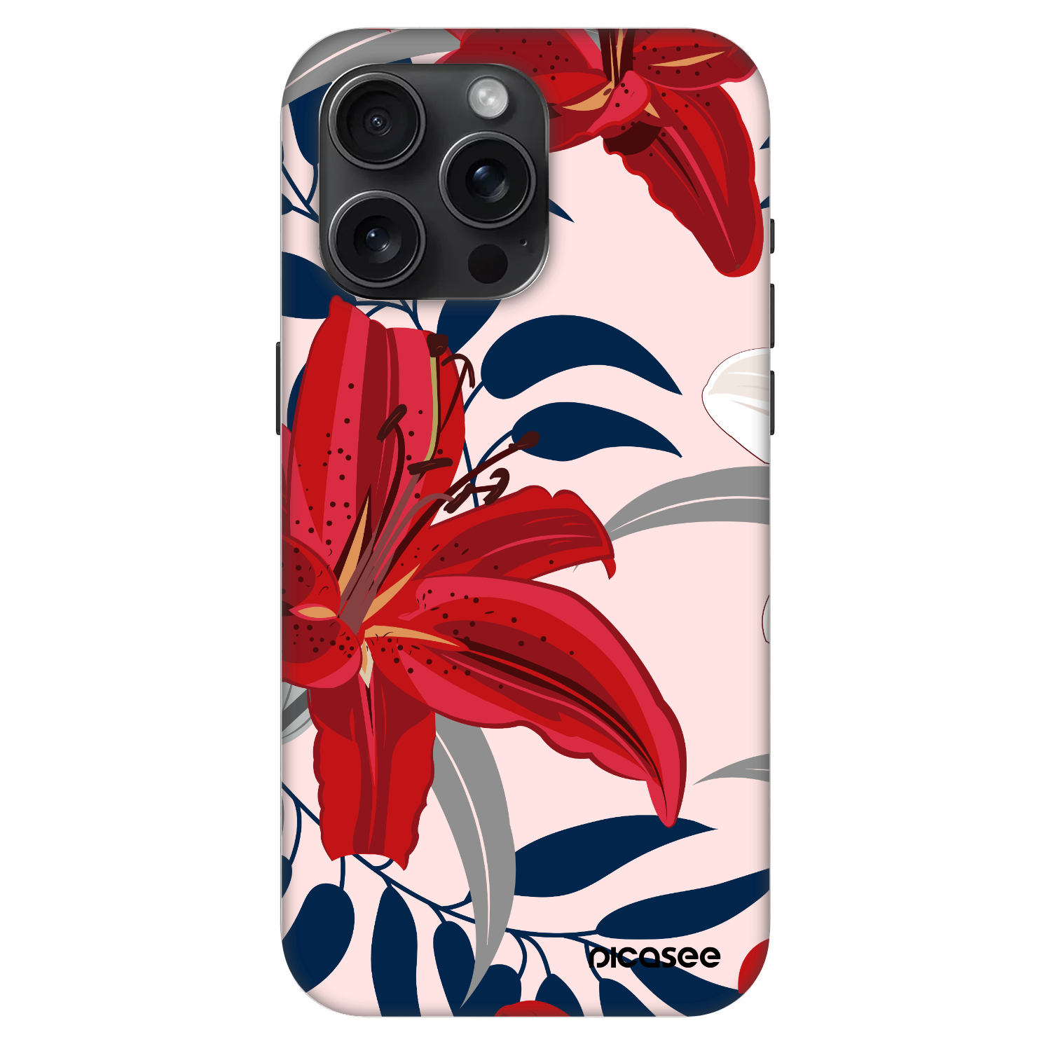 Picasee Fashion Case MagSafe Apple iPhone 15 Pro Max - Red Lily