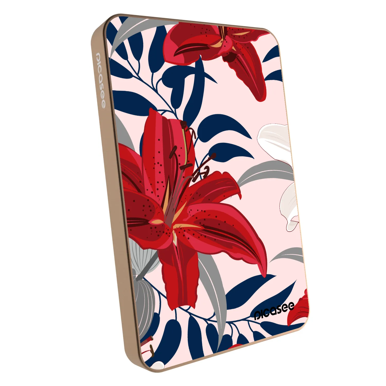 Picasee Powerbank MagSafe 5 000 mAh Aranysárga - Red Lily