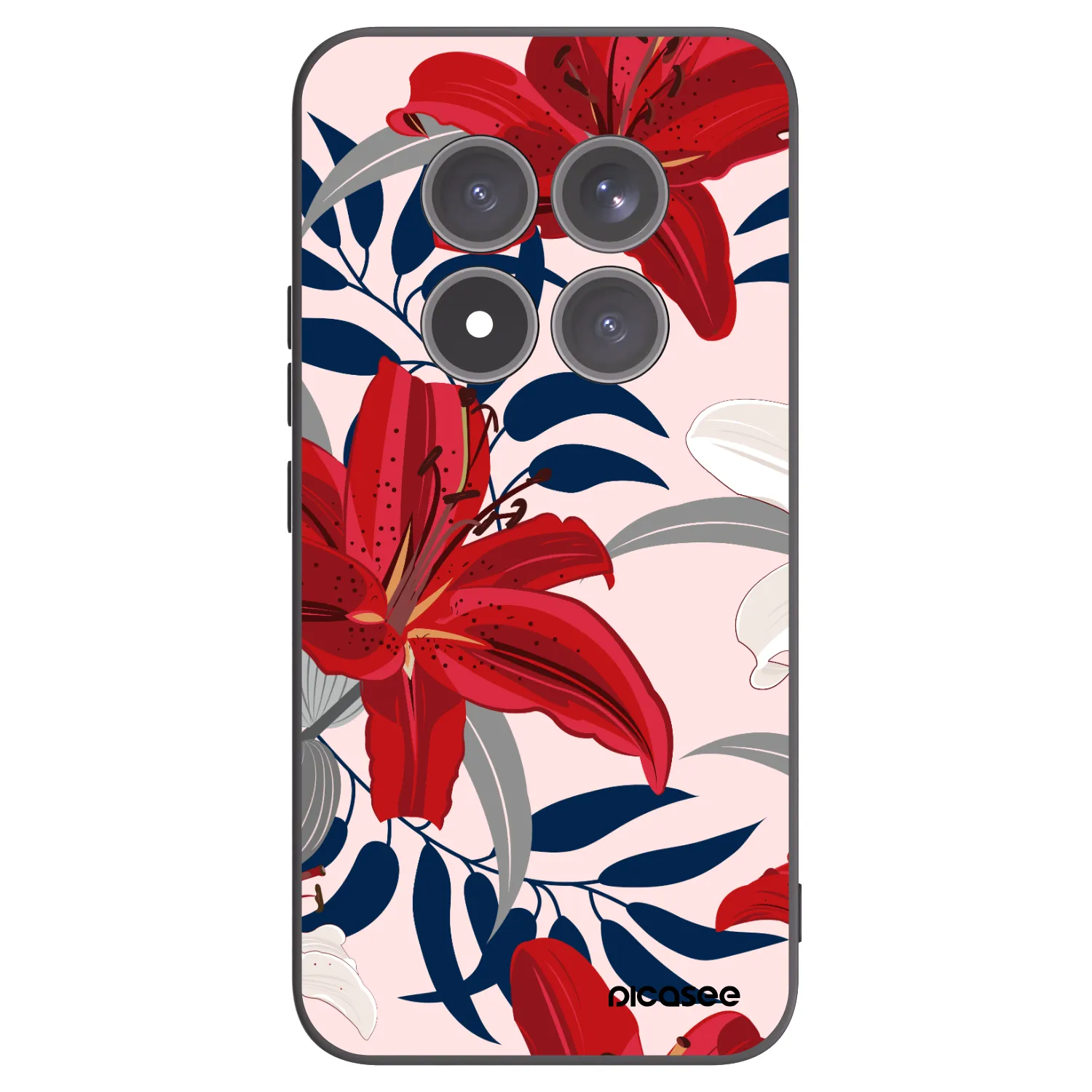Picasee fekete szilikon tok az alábbi mobiltelefonokra Xiaomi Redmi Note 15 Pro+ - Red Lily