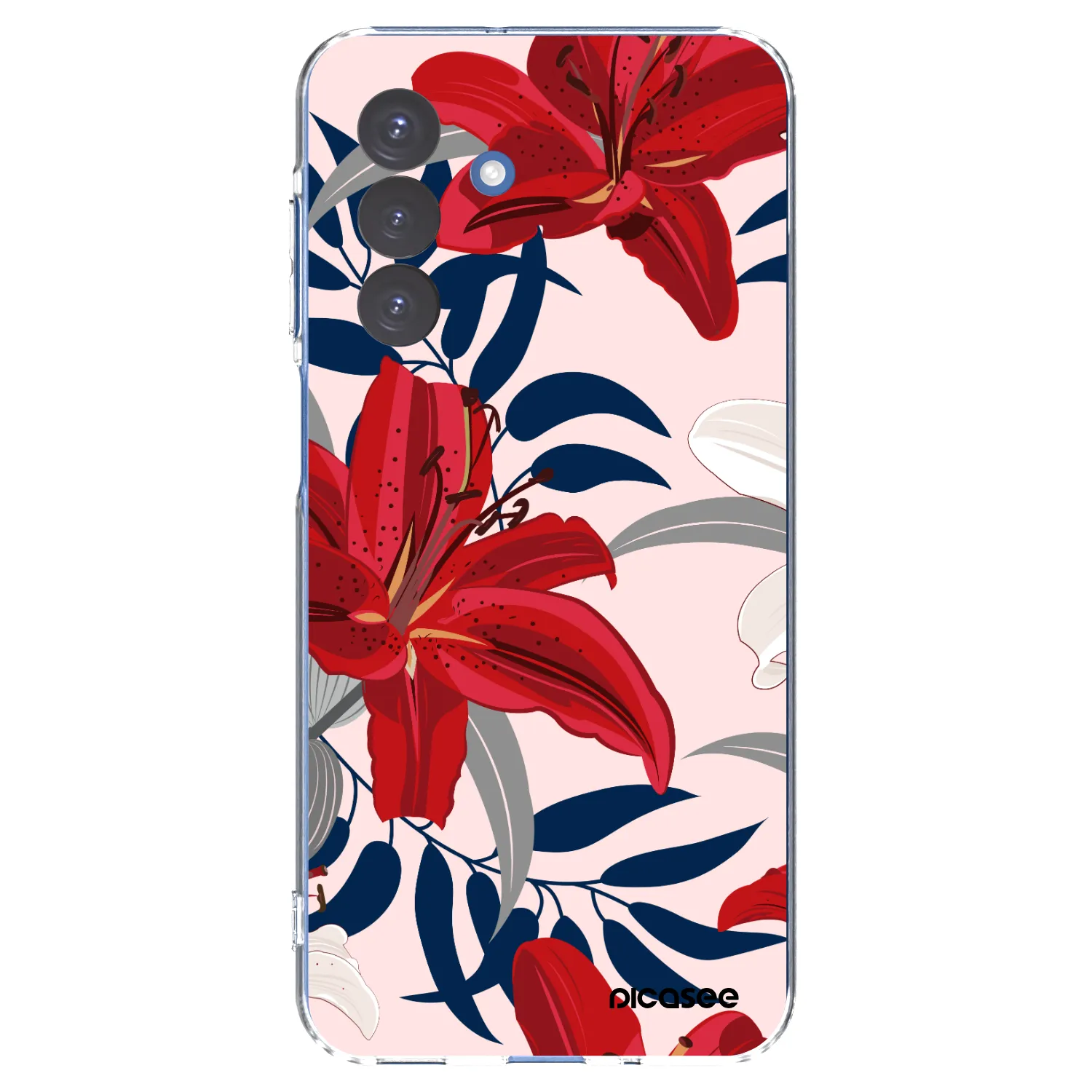 Picasee átlátszó szilikon tok az alábbi mobiltelefonokra Samsung Galaxy A17 5G - Red Lily